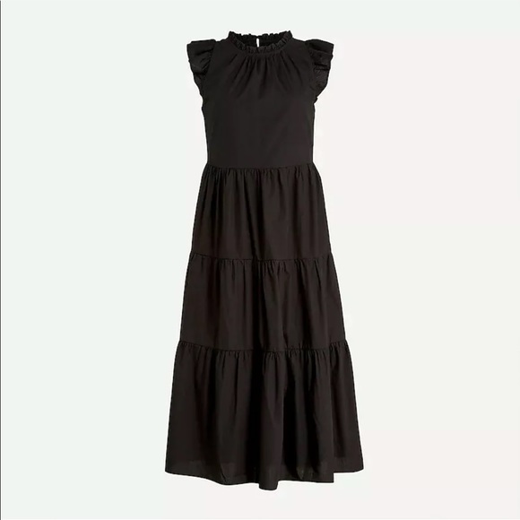J. Crew Dresses & Skirts - J crew tiered ruffle sleeve cotton poplin dress